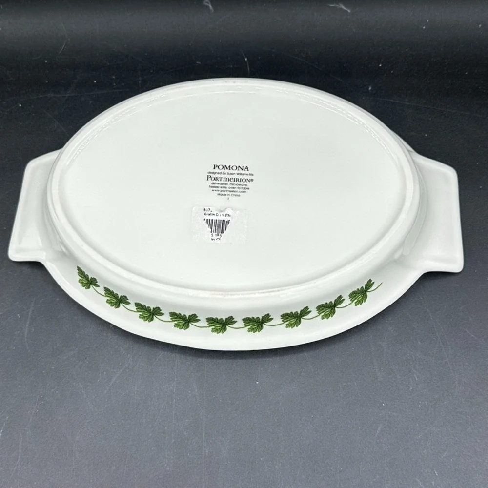 Portmeirion Pomona Morning Apple Oval Au Gratin Baking Serving Dish 12-3/4